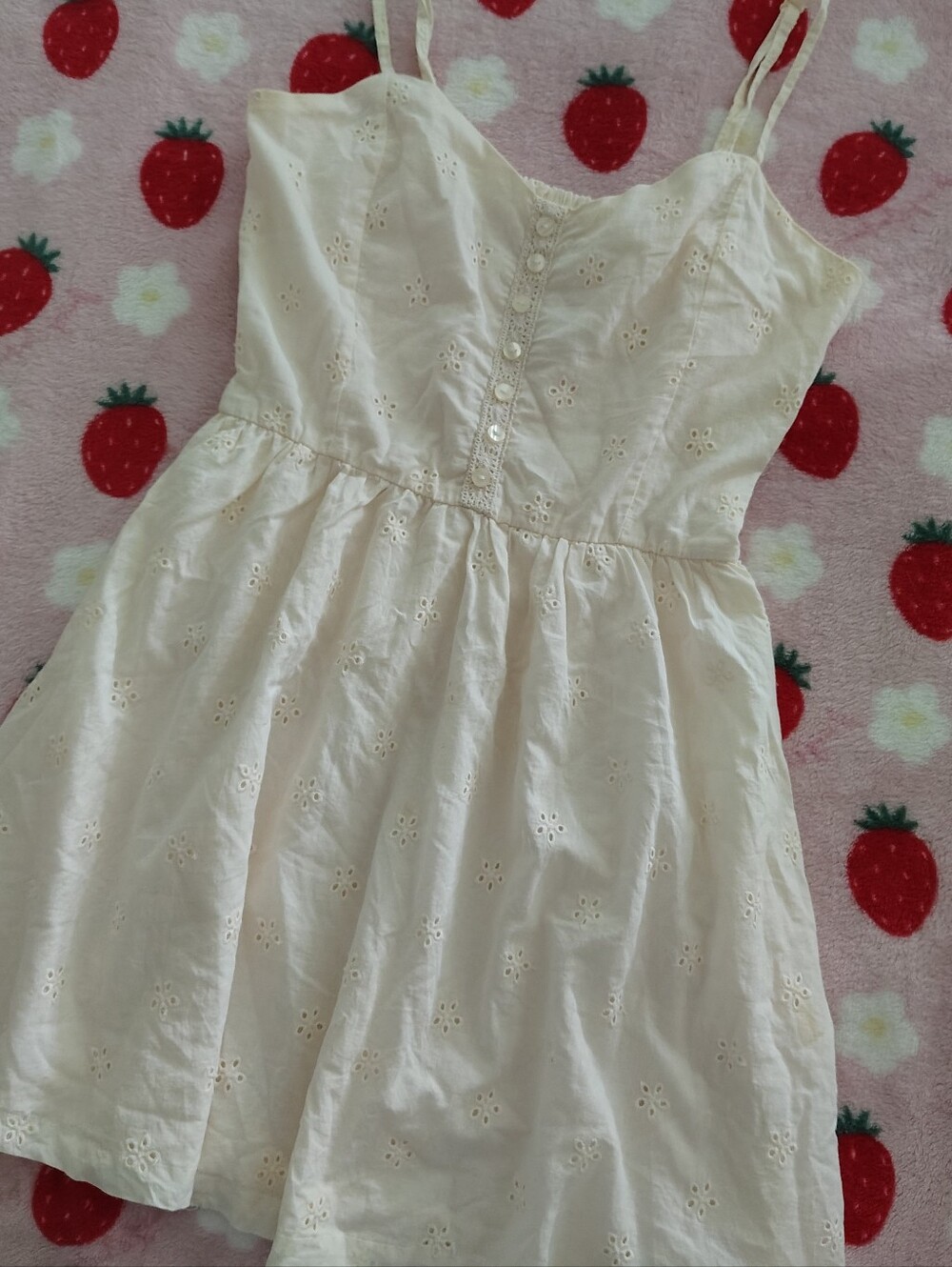 cream cotton mini dress